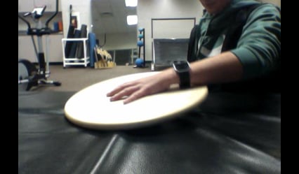 Hand on wobble board